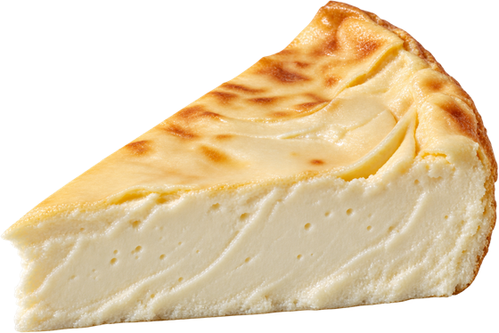 Porción de tarta de queso clásica